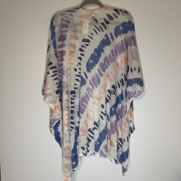 NWT Lane Bryant Sheer Open Front Kimono Cardigan Wrap Shawl White One Size Sheer - Picture 2 of 7
